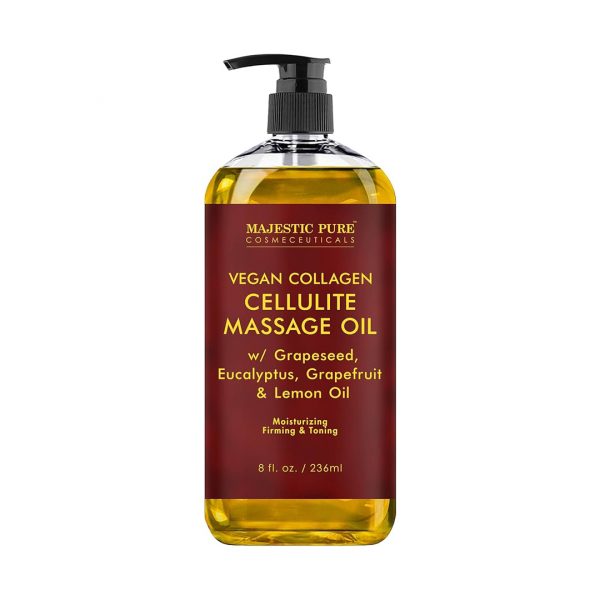 Majestic Pure Cosmeceuticals Vegan Collagen Cellulite Massage Oil